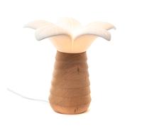 Hagam lámpara de sobremesa de porcelana y madera