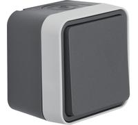 Hager 50453525 interruptor de luz metal gris
