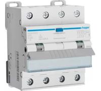 Hager ADX425D: Interruptor diferencial/interruptor de protección de línea, 4 polos, 25 A, 0.03 A, 400 V