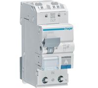 Hager AFDD m.LS 1P+N 6kA B-16A ARC916D 2M: Disyuntor diferencial multifuncional con protección contra arco eléctrico y función de desconexión por incendio
