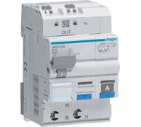 HAGER ARF910D, dispositivo de protección contra fallas de aislamiento (AFDD) con interruptor diferencial (FI-LS) de 1P+N, capacidad de 6kA, curva B, 10A, sensibilidad de 30mA, tipo A (modelo ARF910D)