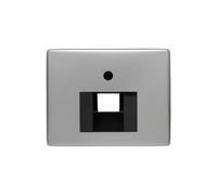 Hager arsys - Placa central con 1 toma acero inoxidable