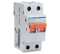 HAGER (AUT.+REST) - Hager serie mn - Interruptor automático mn bipolar 16a curva-c