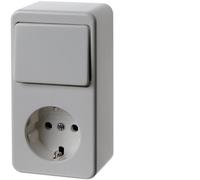 Hager Berker Interruptor Combinado de Montaje en Superficie Blanco Polar Brillante - 61479649