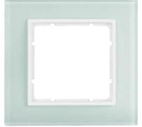 Hager - Berker - marco 1 elemento b7 cristal blanco polar Ref. 6512010001