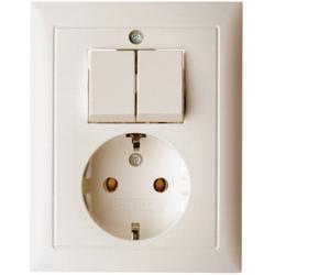 Hager Berker S1 SCHUKO Toma de corriente con placa de cubierta Blanco brillante - 6143558942