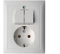 Hager Berker Serie S1 Interruptor Toma de Corriente con Tapa - 6143551949