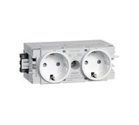 Hager GS20009016 Toma de corriente doble con perfil C Blanco