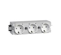 Hager GS30009016 Toma de corriente de 3 enchufes con Wago C-Profil, Blanco