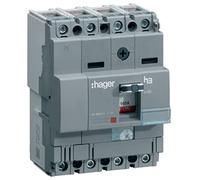 Hager HNA041H - Interruptor automático de caja moldeada x160, 4p4d, 40ka, 40a, tm regulable/fijo