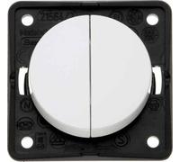 Hager integro - Pulsador doble con terminal comun blanco polar