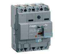 Hager Interruptor Automático 160A 4P 25kA TM Regulable Fijo HHA161H