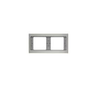 Hager k5 - Marco 2 elementos horizontal acero inoxidable