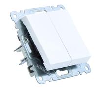 Hager lumina2 - Conmutador doble lumina2 blanco polar