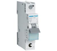 Hager MCS110 - Disyuntor (1 polo, C10A, 6 kA, QC 1 m, 230 V), color blanco