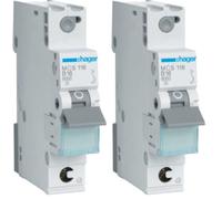 Hager MCS116 corta circuito Tipo C 1 1 módulo(s) - Corta circuitos (16 A, 50-60 Hz, 16 A, Tipo C, 1 módulo(s), -25-60 °C) (Paquete de 2)