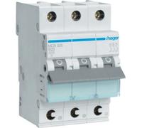 Hager MCS325 corta circuito Tipo C 3 3 módulo(s) - Corta circuitos (25 A, 50-60 Hz, Tipo C, 3 módulo(s), -25-60 °C, -25-80 °C)