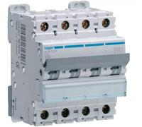 Hager NCN410A Interruptor Automático Magnetotérmico Serie N, 4P, 10A, curva C, 10/15kA