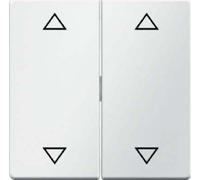 Hager q.1 - Tecla doble persiana con flechas blanco polar
