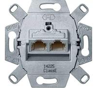 Hager - RJ45 doble, Cat. 6 / Clase E