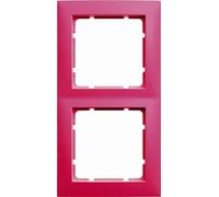 Hager s1 - Marco 2 elementos brillo rojo