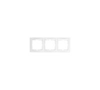 Hager s1 - Marco 3 elementos horizontal mate blanco polar