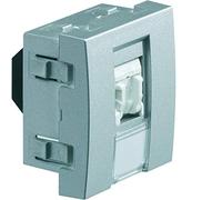 Hager systo - Toma rj45 categoria 6 utp systo 2 módulo aluminio