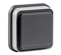 Hager toma Schuko empotrar IP55 gris - WNE161
