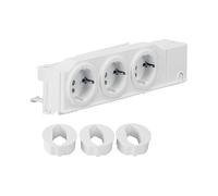 Hager Toma Schuko universal VZ00AS 3 enchufes giratorios