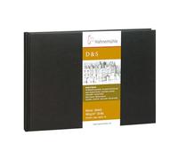 Hahnemuhle Sketch Book D&S, 140gsm Book, Black with stitched binding, A6 Landscape