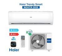Haier HAS09TABIN + H1U09TABOUT Kit Aire Acondicionado Trendy 9000Btu 2,6Kw WiFi Inverter R32 Blanco - Novedad 2025