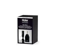 Haier Set Regalo Vino, Ed. limitada, Aireador Vertedor 2-de-1 +Bolsa, Negro