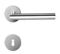 HAIFUAN 1 paquete de manijas de puerta de acero inoxidable escudo de orificio para llave, juego de manijas de cerradura de puerta, barra de mano de puerta, acero inoxidable cepillado (S02-103K)