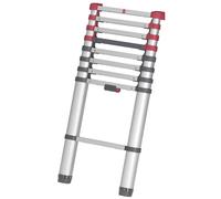 Hailo 7113-091 escalera telescópica aluminio, negro, rojo