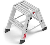 Hailo Master D80 Escalera de tijera de doble cara plegable 2 x 2 pasos