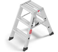 Hailo Master D80 Taburete de Doble Cara 2 x 3 Pasos