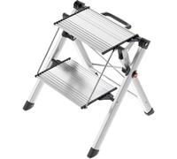Hailo Escalerilla plegable de aluminio MK80 ComfortLine, altura de la plataforma 440 mm