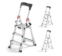 Hailo tl100 topline - escalera telescópica de aluminio 3 en 1 - altur