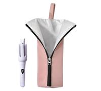Hair Tool Bag, Heat Resistant Mat Pouch, Waterproof Dustproof Organizer, Compact Travel Styling Case for Vanity Table, RV, Salon, Hairstylist, Makeup Station, Home or On-The-Go Use, Rosa,
