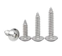 HAISHANG 20 Piezas M5x40mm Tornillos para Madera con Cabeza Redonda Acero Inoxidable, Cruz Cabeza de Seta Tornillos Autorroscantes
