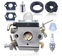 Haishine Kit de carburador para desbrozadoras Husqvarna 122LD, 122C, 122LDX y 122LK. Carburador con bujía, línea de combustible y filtro de combustible. Repuesto 574386701 581734301