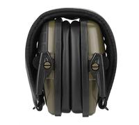 Hakeeta Casco Tiro Electrónico Casco Protector Auditivo Auriculares de Caza Orejeras Protección Plegables, Cancelación de Ruido, Casco con Espuma Suave, 350Horas de Batería(Verde)