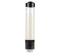 Hakeeta Dispensador de vasos de papel, dispensador de vasos de agua antipolvo para vasos de plástico/biodegradables.Ajuste para diámetro exterior de copa ≤7.5cm.60-80 tazas(black)