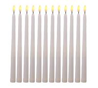 HAKIDZEL 12 Piezas Luz de Vela LED de Poste Largo para Decoración de Halloween y Navidad, Lámpara de Vela Decorativa Compacta de Plástico para Hogar y Restaurantes
