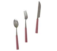 HAKIDZEL 1juego de Cubiertos de Acero Inoxidable Estilo Francés Cuchara de Mesa, Tenedor y Cuchillo para Postres, Pizzas, Hamburguesas para Casa, Restaurantes y Catering
