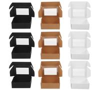 HAKIDZEL 30 Cajas para Jabón Ventana Transparente de Cartón Kraft para Empaquetar y Exhibir Jabones Caseros en Eventos y Almacenamiento Tamaño 3.14X2.36X1.18In