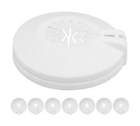 HAKIDZEL 8 Piezas Cubierta de Plástico del Cabezal del Rociador contra Incendios, Anillo de Ajuste Decorativo, Blanco, Desmontable, Resistente a Altas Temperaturas, 8 Placas, Reutilizable