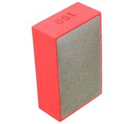 HAKIDZEL Almohadilla de Pulido Manual de Diamante Roja para Vidrio y Madera Esponja Resistente al Desgaste Grano 100 y 400 Adecuado para Lijado y Acabado de Mármol