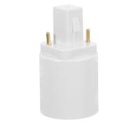 HAKIDZEL Convertidor de Casquillo G24D a E27 Base de Rosca Estándar, Adaptador para Bombillas LED Consumo, Blanco, 6.4X3.5X3.5 CM, Uso en Comercio y Hogar
