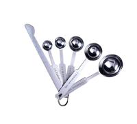 HAKIDZEL Cucharas Medidoras Resistentes y Fáciles de Limpiar Anillo Organizador Juego de 6 de Acero Inoxidable Plata para Cocina y Horneado